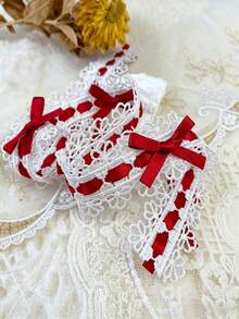 1pc Colorful Ribbon With Bow Lace Trim, Suitable For DIY Clothing, Gift Box Packaging, Embroidery, Weaving, Sewing Edging, Decorative Lace Accessories, Sewing Supplies - Multiple Styles - View 6