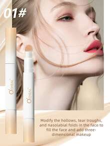 1pc Face Concealer Covers Dark Circles, Acne Spots, Waterproof Long-Lasting Non-Smudge Makeup - 彩色 - 查看 9