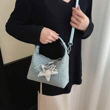 Sac à bandoulière polyvalent en matériau durable, sac confortable avec des détails distinctifs et un look frais. - Argent avec pendentif - Voir 5