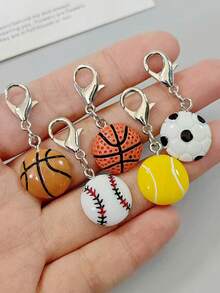 4pcs World Cup Football Mini Replica Ball Keychain Pendant, Bag Charm, Birthday Gift For Men - 4 Ball Pendants - View 2