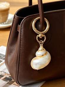 Asymmetrical Shell Conch Keychain, Exquisite Ocean Style Snail Bag Charm, Bag Pendant, Beach, Summer, Fashionable Exaggerated Women's Jewelry Accessory, Packaging Decoration, Car Hanging Ornament, Handmade Creative DIY Necklace Earring Wind Chime Pendant Accessory, Unisex. Perfect For Holidays, Birthdays, Parties, Wedding Season, Bridesmaid Gifts, Women's Day, Girls' Day Gifts And Souvenirs - Multicolor - View 11