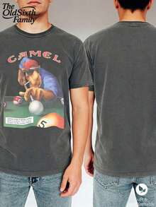 Vintage Camel Joe Shirt, Vintage Graphic T-Shirt, Camel Cigarettes, Soft Breathable 100% Cotton Fabric, Loose Relaxed Fit, Ideal For Daily Wear & Vacation Outings, Available In Sizes S-XXXL, Mens Clothes, Mens Top, Vintage T Shirts & Graphic T Shirt For Retro West Enthusiasts, Back-To-School Essentials, Suitable For Father's Day Gifts And Barbecue Festival Attire,Perfect For Outdoor, Sports, Daily, Party, Y2K, Old Rock & Grunge – Great Gift For Boyfriend,Unisex T Shirt ,Men Shirt,Women T Shirt, Vintage Camel 75th Anniversary T-Shirt-Vintage Street Style Unisex Loose Cotton Short Sleeve Crew Neck T-Shirt-Unisex Pure Cotton Washed Retro T-Shirt, Soft And Breathable Fabric, Perfect For Everyday Wear, Available In Multiple Sizes - màu đen - Xem 3
