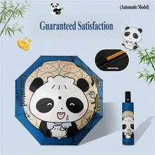 Ô dù tự động, cỡ lớn, chống tia UV, tự động hoàn toàn, sử dụng được cả nắng và mưa. - Ô dù hình gấu trúc - Xem 7