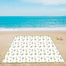 1pc Waterproof Anti-Slip Splash-Proof Ink Painting Pattern Washable Portable Picnic Mat/Tablecloth - Multicolor - View 10