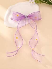NAIZHU 1 pieza Accesorio de pelo con gran lazo de margarita dulce y primaveral, para uso diario y fiestas de niñas - Multicolor - Ver 13