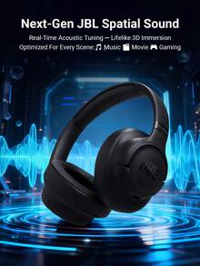 JBL Tune 780NC 无线耳机，自适应降噪，蓝牙 6.0，头戴式耳机，76 小时续航，空间音频，高解析度纯正低音，游戏耳机，带麦克风，适用于旅行、笔记本电脑、PC 和手机。 - 查看 10