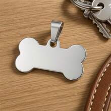 8Packs Stains Steel Dog ID Tags  Pe Bone S Blank Engrang Tag 40*21mm Anti-Rust Persond Pet ID Pent Durable Pet Name Tags  Ls D And Ca - Silver Color - View 5