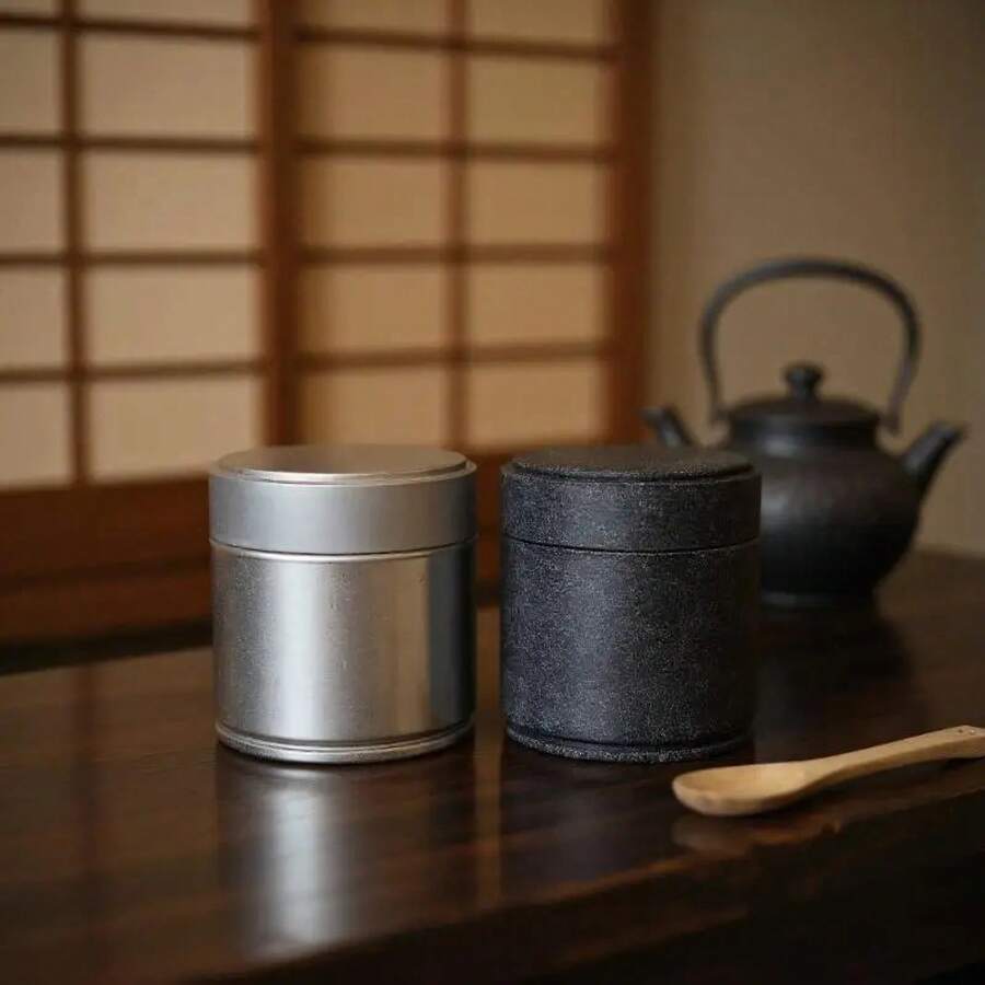 Mini lata de polvo Matcha portátil, hojalata gruesa, tarro sellado para té, caja de almacenamiento de especias, contenedor, utensilios de cocina para el hogar, 1 Uds. - A3 - Ver 1