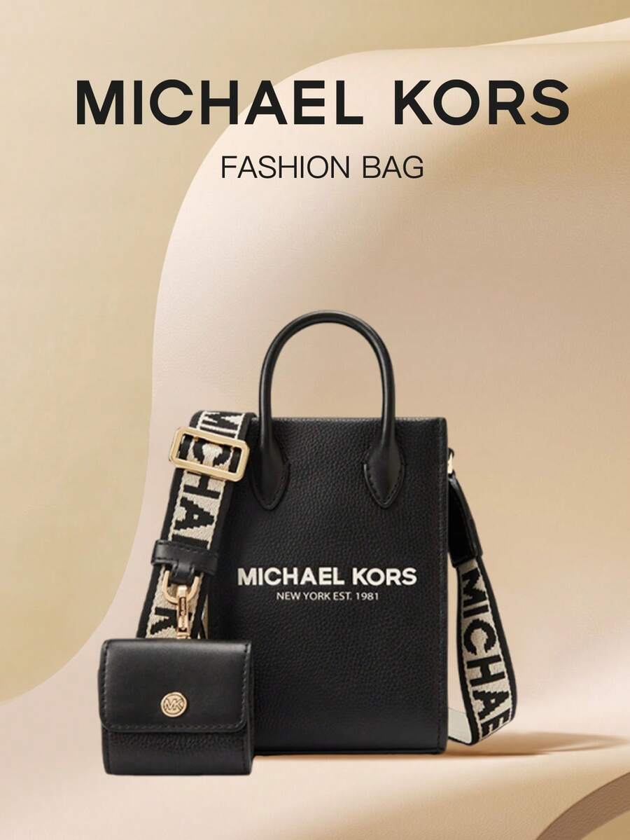 Michael Kors Mirella Handbag Set with Wallet-Top-Handle Small Satchel Purses Crossbody Tote Bag for Women with Adjustable Strap - 黑色 - 查看 1