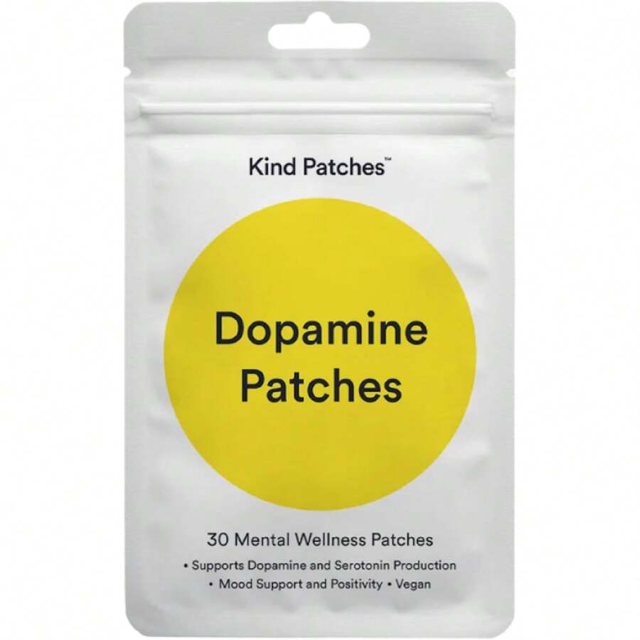 Dopamine Wellness Patches By Kind Patches, 30 Vegan Transdermal Mood Support Patches With Rhodiola Mucuna Lion's Mane Daily Balance Patch - Dopamine Patches - 查看 1