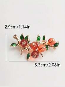 Broche de joyería de moda con rama de caqui | Artículos de fiesta - Multicolor - Ver 3