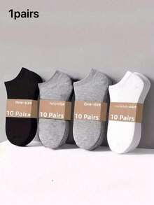 30 Pairs Unisex Solid Color Comfortable Lightweight Low-Cut Socks, Available In 6/20/30/40 Pairs - Multicolor - View 6