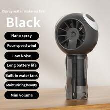 Mini Handheld Mist Fan, Nano Mist Cooling Portable Small Fan, 4 Speeds 800mAh Rechargeable, Suitable For Travel, Commute, Beach, Office In Summer - 手持 - 查看 6