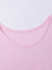 Girls Soft Pink Sleeveless Sparkling Star Cartoon Character Team & Lovely Kitty Print A-Line Dress, Kids Light Sleeveless Outfit For Stage Performance, Dance Recital, Talent Show, School Show & Casual Summer Daily Wear - 粉色 - 查看 2