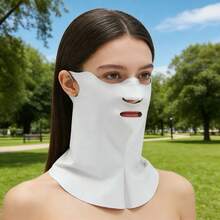 3 PCS Summer Neck-Protecting High SPF Sunscreen Mask, UV-Protective, Cooling, Breathable, Non-Tight Ear Face Mask - Pink + Light Gray + Dark Gray - View 2