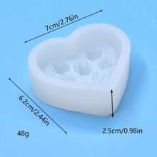 Khuôn silicon hình hoa tulip hình trái tim, khuôn silicon tự làm thủ công bằng sáp, thạch cao, xà phòng. - Mẫu 1 - Xem 8