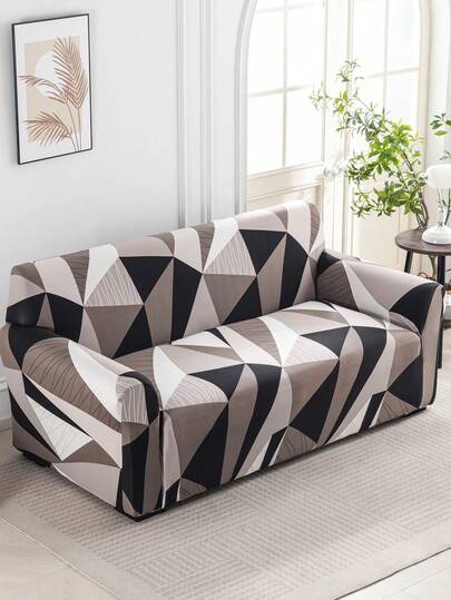 1 tấm bọc ghế sofa in họa tiết hình học, chống bụi và bẩn, co giãn, bảo vệ toàn bộ ghế sofa, trang trí phòng khách, phù hợp với ghế sofa 1/2/3/4 chỗ ngồi, sử dụng được cả bốn mùa, có thể giặt máy, không bao gồm vỏ gối.