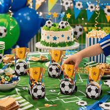 50pcs Set (Trophy Cards + Soccer Ball Boxes), Packaging Boxes, Candy Boxes, Suitable For Holiday And Event Party Decorations, And Atmosphere Enhancement - View 7