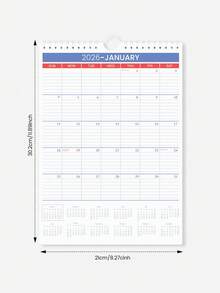 1本 2026 A4尺寸極簡風月計畫表，含月概覽與備註頁，適用2026年1月至2027年9月，可用於菜單、家務、帳單與預約，辦公室與居家使用，開學必備桌面裝飾 - 多色 - 查看 6