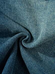 Quần short denim nam họa tiết râu mèo, kiểu dáng tối giản, ống thẳng, quần thường ngày dành cho học sinh và đi làm. - Rửa trung bình - Xem 7