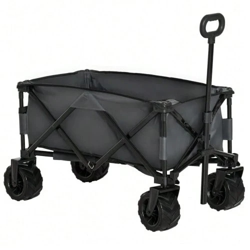 Folding Handcart, 360° Garden Cart With Telescopic Handle, Adjustable Handle Height Up To 20 Kg, For Outings & Garden - A - View 1
