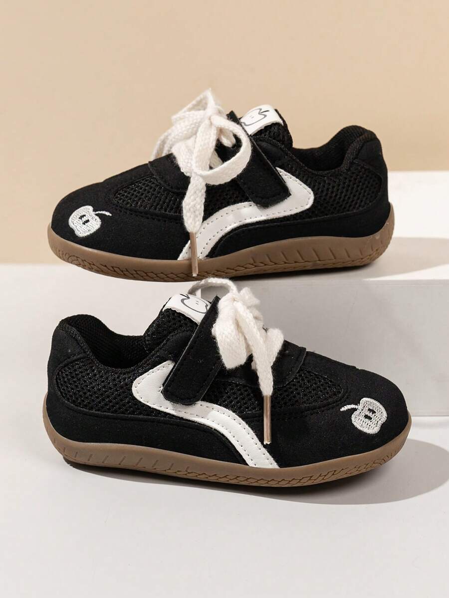 2026 Spring/Autumn New Girls' Comfortable Versatile Casual Soft Bottom Mesh Shoes - Black - View 1