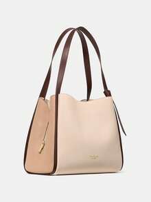 Túi đeo chéo hình lưỡi liềm dành cho nữ, túi xách cỡ lớn. - Màu be - Xem 5