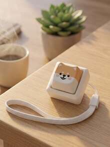 1 pieza Llavero rectangular con 4 teclas con diseño de perrito lindo que se puede presionar/hacer clic. Un regalo perfecto para familiares y amigos con un cordón para llavero - Multicolor - Ver 6