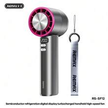 REMAX Semiconductor Cooling Digital Display Turbo Boost Handheld High-Speed Fan RS-SF12 - Handheld - View 7