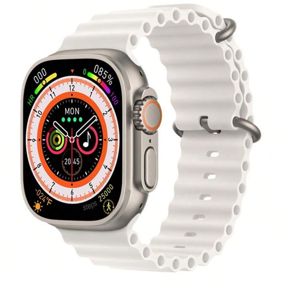 T800 Ultra Bluetooth Smartwatch Call Monitor Frequency Stopwatch Smartwatch For IOS Android - White - View 1
