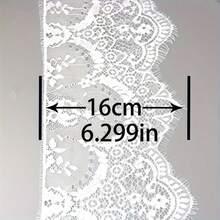 (3m/Pack) Eyelash Lace Ribbon For Tablecloth, Clothing Decoration, Wedding Decoration, Diy Crafts - White - View 11