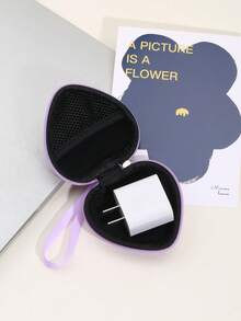 3D Heart EVA Storage Bag Portable Zipper Case For Charger Data Cable Earphone Organizer Pouch - Multicolor - View 6