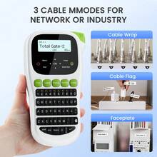 Phomemo H1100 Label Maker Set, 12mm Laminated Label Tape, Backlit Handheld Label Printer, Waterproof Labels, QWERTY Keyboard With Multiple Fonts, Portable Inkless Label Printer For Home Office Organization - White - View 4