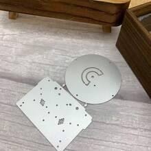 Juego de troqueles retro de casete y disco de vinilo, troqueles de acero al carbono de 10,4 * 6,6 cm para manualidades de scrapbooking y tarjetas - blanco plateado - Ver 6