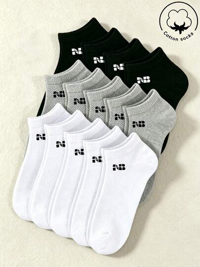 1/3/5/10/20/30 Pairs Of Men's Cotton Socks,Short Socks,White Socks,Grey Socks,Black Socks,Men Socks,Cute Socks,Boys Socks, Autumn/Winter/Spring/Fall/Summer Socks,Mesh Breathable Details, Guide Rail Breathable Hole Design, Moisture Wicking, Soft And Smooth, Suitable For Various Holidays, Sports, Leisure, Business And Other Daily Wear, Can Be Worn All Year Round, Color Combinations Are Random.