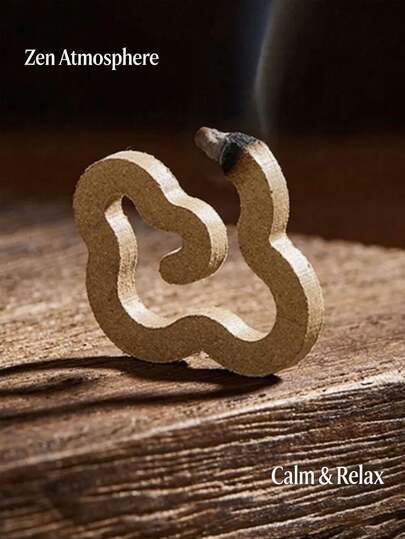 Minimalist Auspicious Cloud Incense Tablets, Natural Herbal Long-Lasting Fragrance, Zen-Style Home & Tea Room Decor, Relaxing & Stress-Relieving Ornament, Atmospheric Decorative Accessory