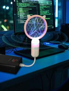 USB Mosquito Swatter Trap With UV Light, Portable Mini Electric Insect Killer Lamp For Indoor Outdoor Camping, Car, Home, Hotel Use, Pest Control - Round - View 3
