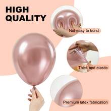 16th Birthday Rose Gold Birthday Decorations For Women Girls, Pearl White Balloons Garland Happy Birthday Balloons Banner Birthday Sash Crown Star Garland Fringe Curtains For Birthday Party Decoration Room Decor - 16歲生日 - 查看 7