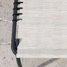 Set Of Two Folding Sun Loungers, With Four-Position Backs - Cream - A - View 8