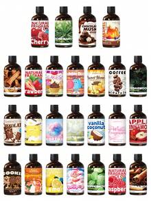 EMBRACEX. زيت عطري 100 مل 36 رائحة سعة كبيرة مع قطارة هدية عيد الميلاد موزع الرائحة مرطب الهواء صناعة الشموع موزع القصب هواء نقي بسكويت مصاصة كراميل بودينج علكة فقاعية حلوى القطن تفاح قرفة فانيليا عسل شوكولاتة فراولة كرز توت أحمر قهوة ليمون نعناع شجرة عيد الميلاد مسحوق فندق شاي أبيض - 100 مل - مشاهدة 3