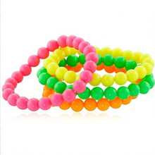 1 Set Neon Plastic Bead Necklace And Bracelet Set, Suitable For 80s Disco Party Costume - Standard - View 1