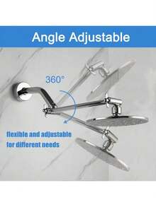 Bộ vòi sen kiểu Mỹ 10 inch, tay xoay điều chỉnh được, cần nối dài vòi sen, phụ kiện vòi sen - C - Xem 5