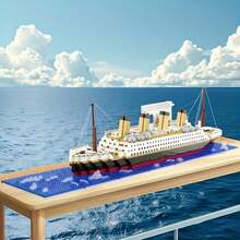 1255pcs Ship Model Building Blocks Toy, Ship Decoration, Puzzle Toy Suitable For Boys And Girls, Christmas & Halloween Gift - Multicolor - View 7