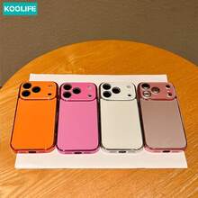 Koolife Luxury Glossy Glass Phone Case, Electroplated Frame, Large Window, Hard Back Cover, Lens Protection, Drop-Proof, Compatible With Apple 17/17 Pro/17 Pro Max/16/16 Pro/16 Pro Max/15/15 Pro/15 Pro Max/14/14 Pro/14 Pro Max/13/13 Pro/13 Pro Max - White - View 10
