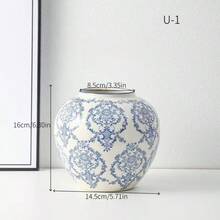 复古蓝白瓷门厅陶瓷花瓶，适合家居客厅摆放 - 花瓶 - 查看 13