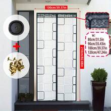 Magnetic Door Curtain, Made Of Premium EVA Polyethylene Material, Effectively Prevents Mosquitoes And Cold Air, Grid Pattern Design Provides Privacy - Air Conditioner Compartment - View 9