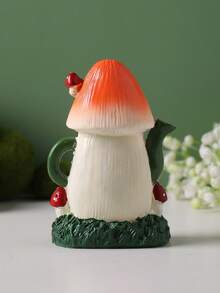 1pc Creative Interesting Flower Mushroom House Resin Statue Decor, Suitable For Balcony, Yard, Lawn, Garden Decoration, Outdoor Sculpture Decor, Holiday Atmosphere Decor, Home Decor, Desk, Foyer, Study Room Decoration, Best Holiday Gift. (Handmade With Slight Color Difference, Color Bleeding Is Normal) - Mushroom House - View 7