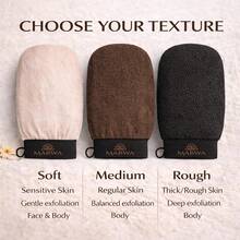 Dar Marwa Moroccan Kessa Exfoliating Glove U2013 Soft Hammam Exfoliating Mitt U2013 Dead Skin Remover For Sensitive &Amp; Delicate Skin U2013 Body Exfoliator U2013 Made In Morocco - White - View 4