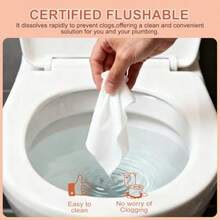 Feminine Wipes Flushable Travel Individually WrappedTravel Wipes For Women Feminine Care Wet Wipes Travel Size Vaginal Wipes For Adult Girl And Homeless Pack Of 50 - Hoa oải hương - Xem 5