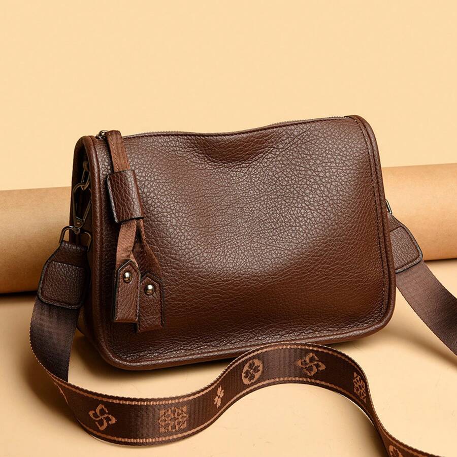Stylish Retro Bag Made Of Soft Material Compact Women's Bag With A Stable Shape And Practical Carrying Straps - 黑色 - 查看 1